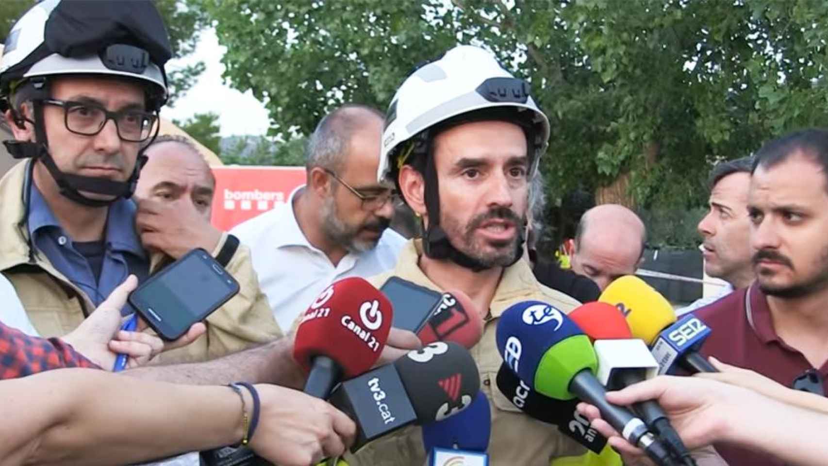 David Borrell, jefe operativo de los Bomberos de la Generalitat de Cataluña, en el incendio de Tarragona / CG