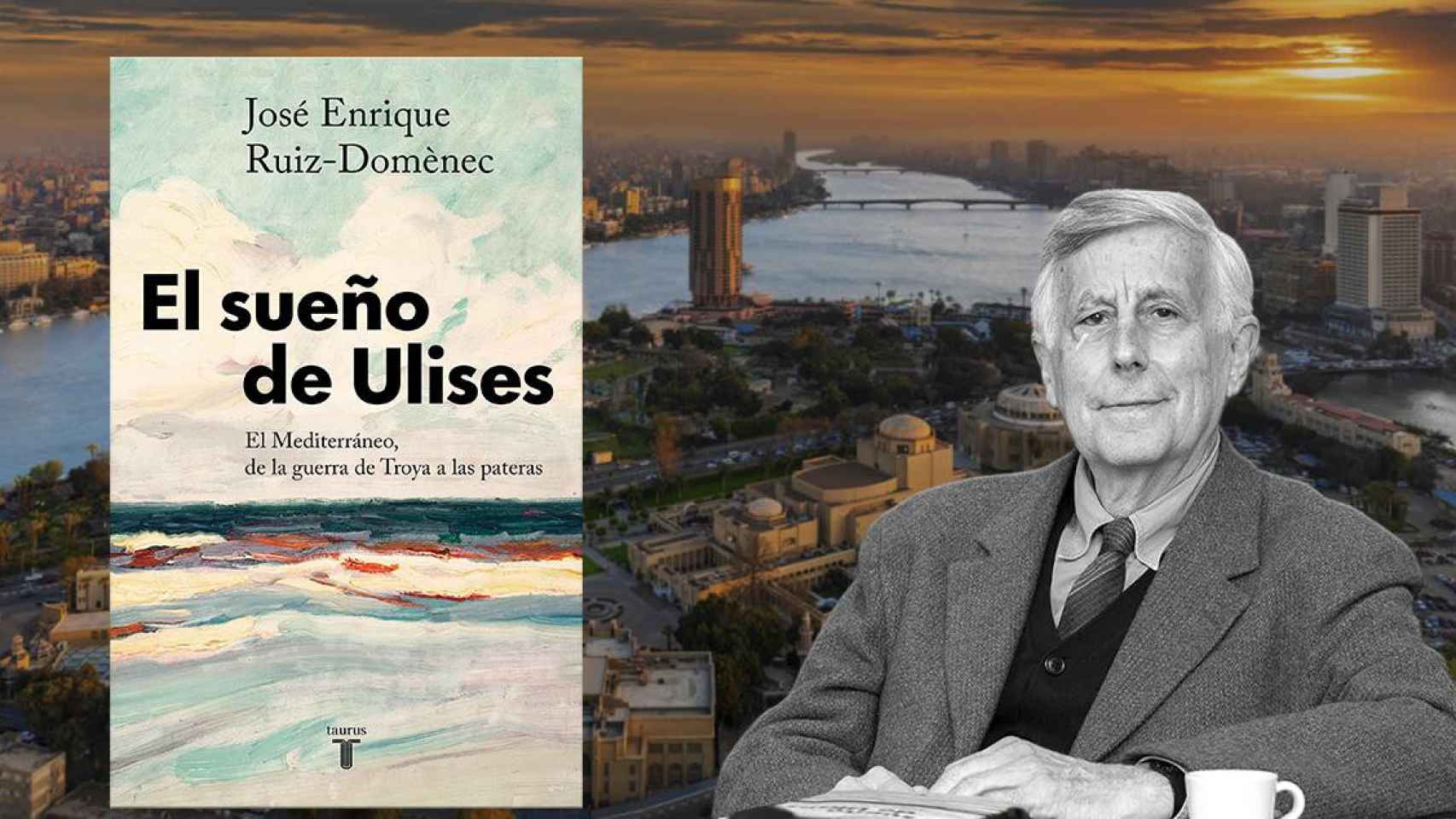 Fotomontaje del libro el sueño de Ulises con José Enrique Ruiz-Domènec / LG