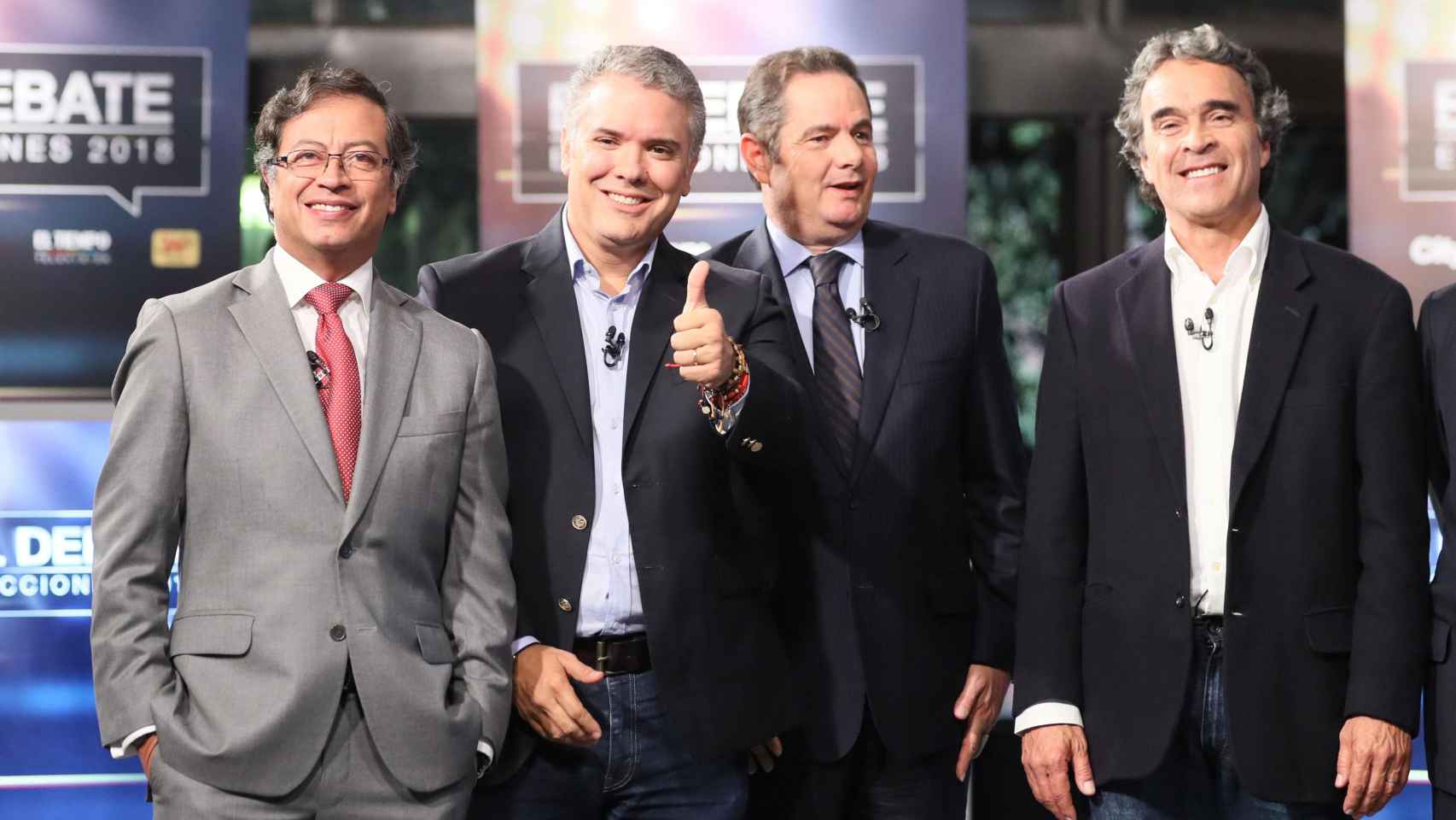 Los candidatos a las presidenciales de Colombia, Gustavo Petro, Iván Duque, Germán Vargas Lleras y Sergio Fajardo /EFE