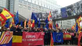 Manifestación a favor de la Constitución española en el Parlamento Europeo, en Bruselas / TWITTER