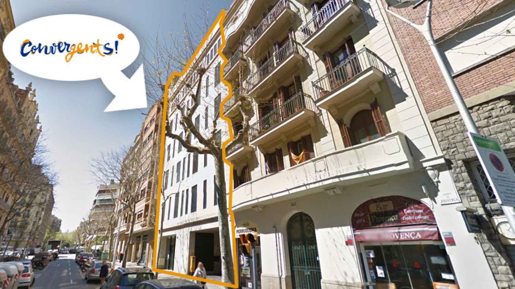 Nueva sede de Convergència en la calle Provença de Barcelona.