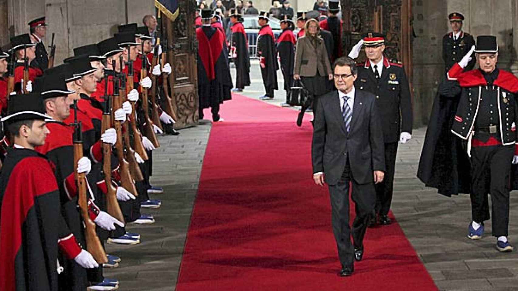 Artur Mas, durante el acto de toma de posesión como presidente de la Generalidad en diciembre de 2012
