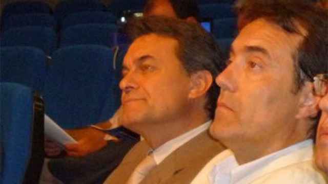 Josep Ibarz, junto al presidente de la Generalitat y líder de CiU, Artur Mas, en un acto de CDC en 2009