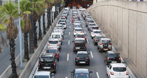 Congestión de tráfico en Barcelona / CG