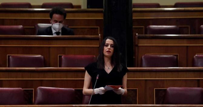 La líder de Ciudadanos, Inés Arrimadas, en el Congreso de los Diputados / EFE