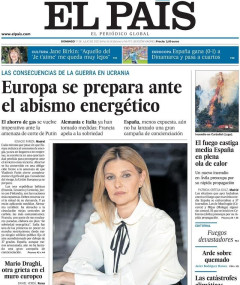 Portada de El País, 17 de julio de 2022