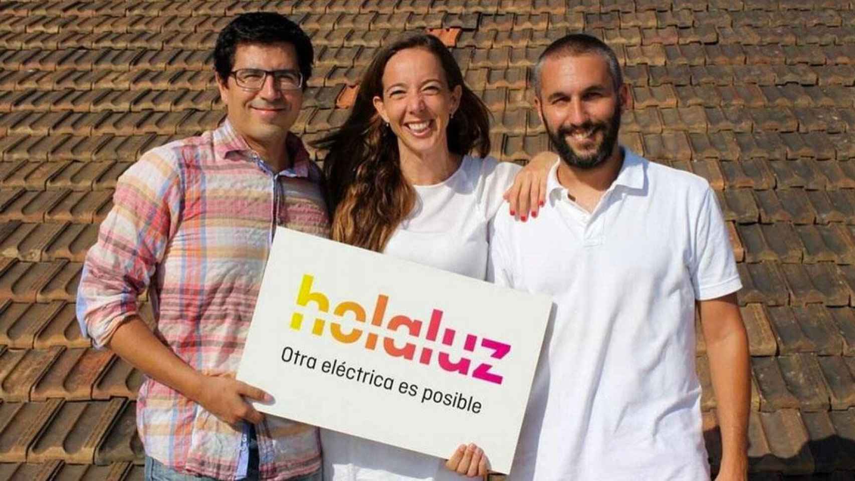 Los fundadores de Holaluz Ferran Nogué, Carlota Pi y Oriol Vila / EUROPA PRESS