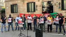Representantes sindicales durante la presentación de la huelga unitaria del sector público convocada para el 28 de octubre / CG