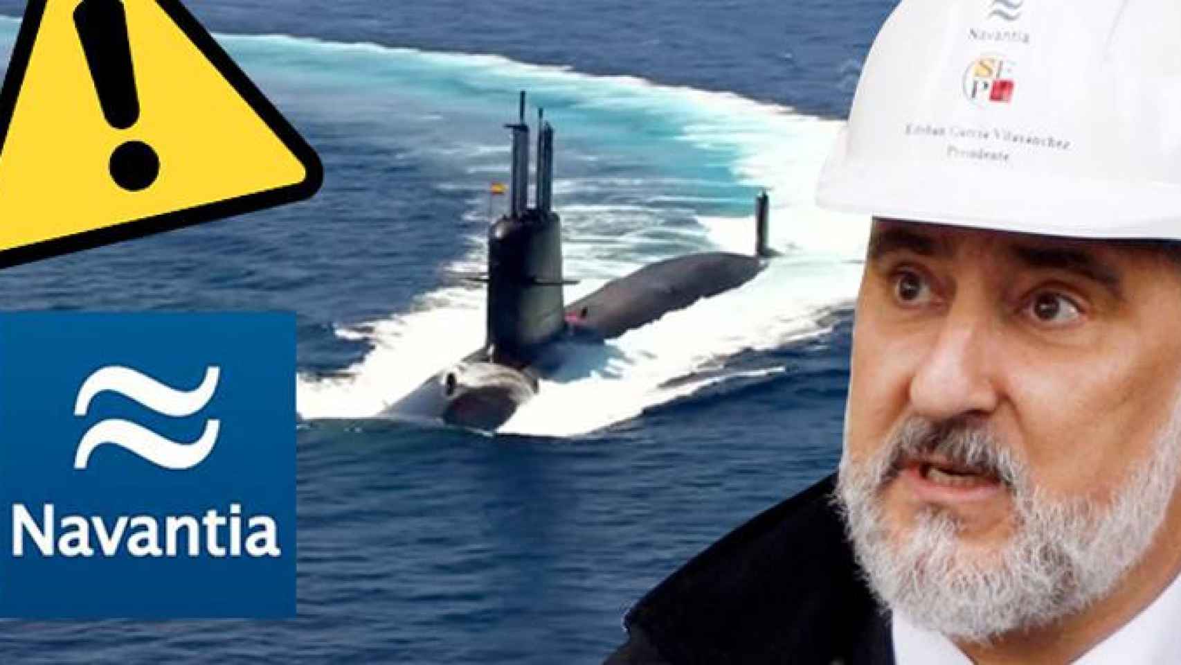 Esteban García Vilasánchez, expresidente de Navantia y responsable del desastre de los submarinos S-80 Plus / FOTOMONTAJE DE CG