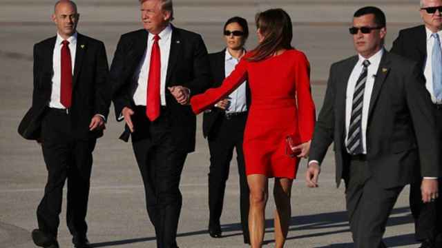 El presidente de los Estados Unidos, Donald Trump, junto a su mujer Melania Trump