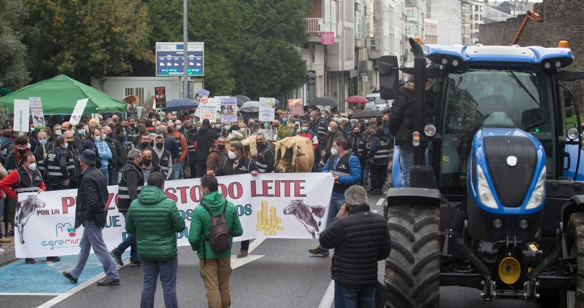 Agricultores y ganadores protestan contra el encarecimiento del precio de la leche /EP