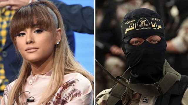 La cantante Ariana Grande junto a un militante de Estado Islámico / FOTOMONTAJE CD