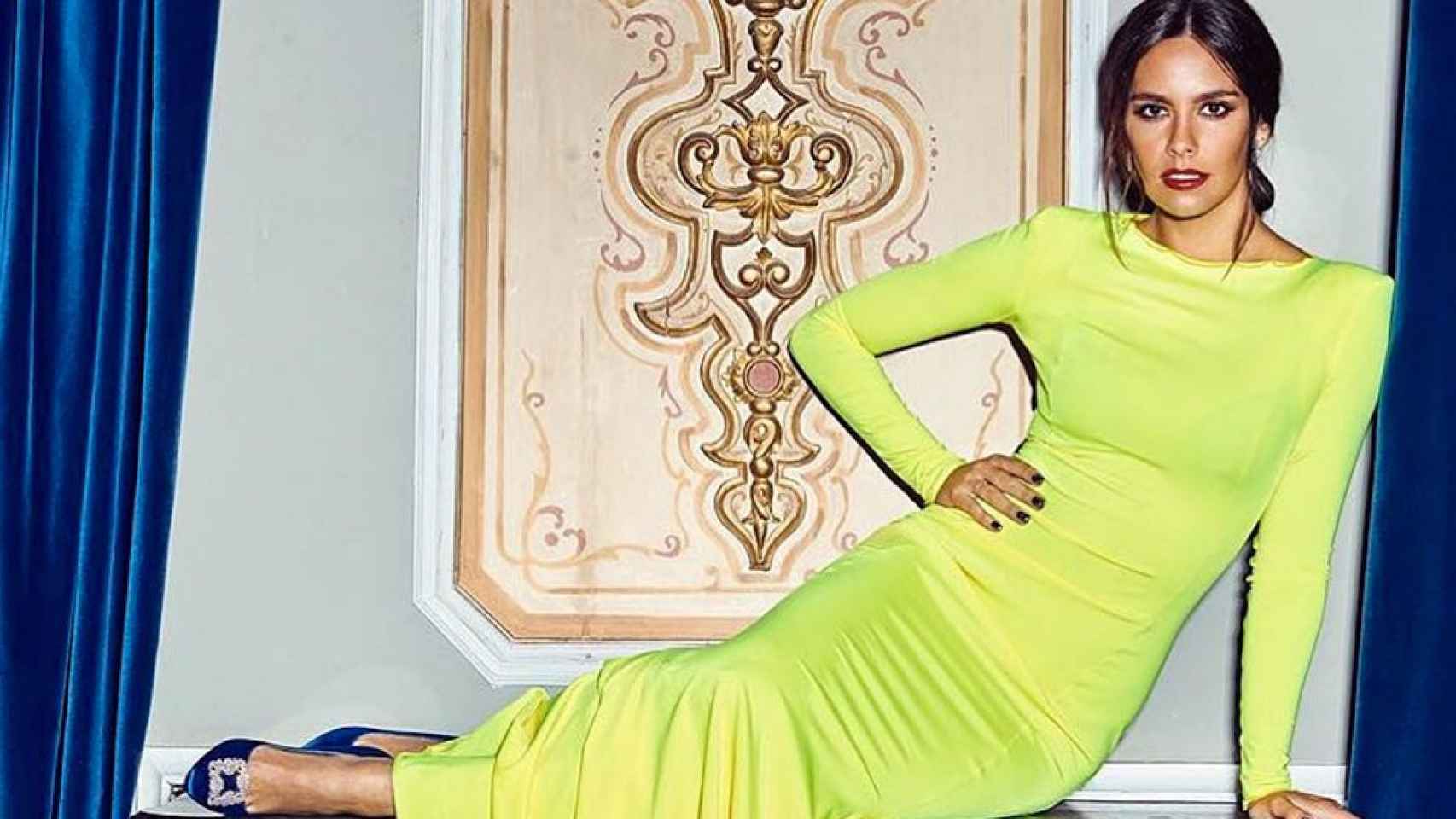 Cristina Pedroche con un vestido verde / INSTAGRAM
