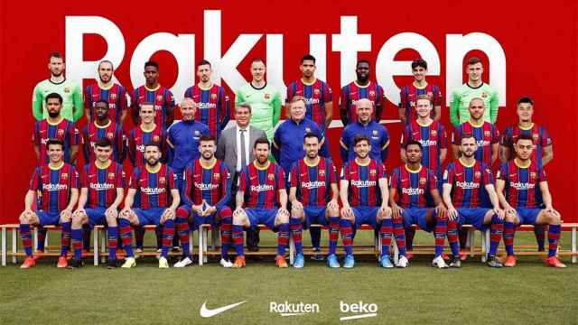 Foto oficial del FC Barcelona con Joan Laporta como presidente del club