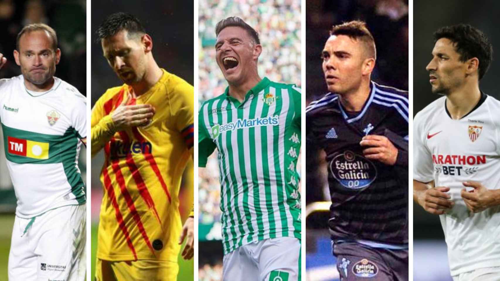 Nino, Messi, Joaquín, Aspas y Navas en un fotomontaje de Culemanía / Culemanía