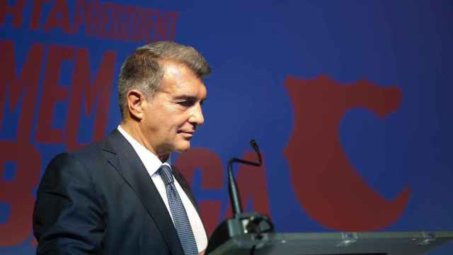 Joan Laporta en una acto de precampaña / 'Estimem el Barça'