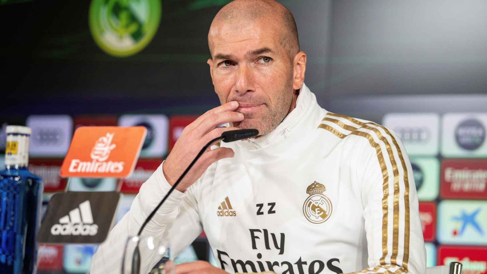 Zidane en una rueda de prensa del Real Madrid / EFE