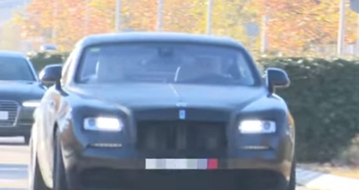 Una foto de Mariano llegando a Valdebebas con su Rolls-Royce Wraith