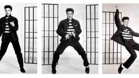 Elvis en 'El rock de la cárcel'.