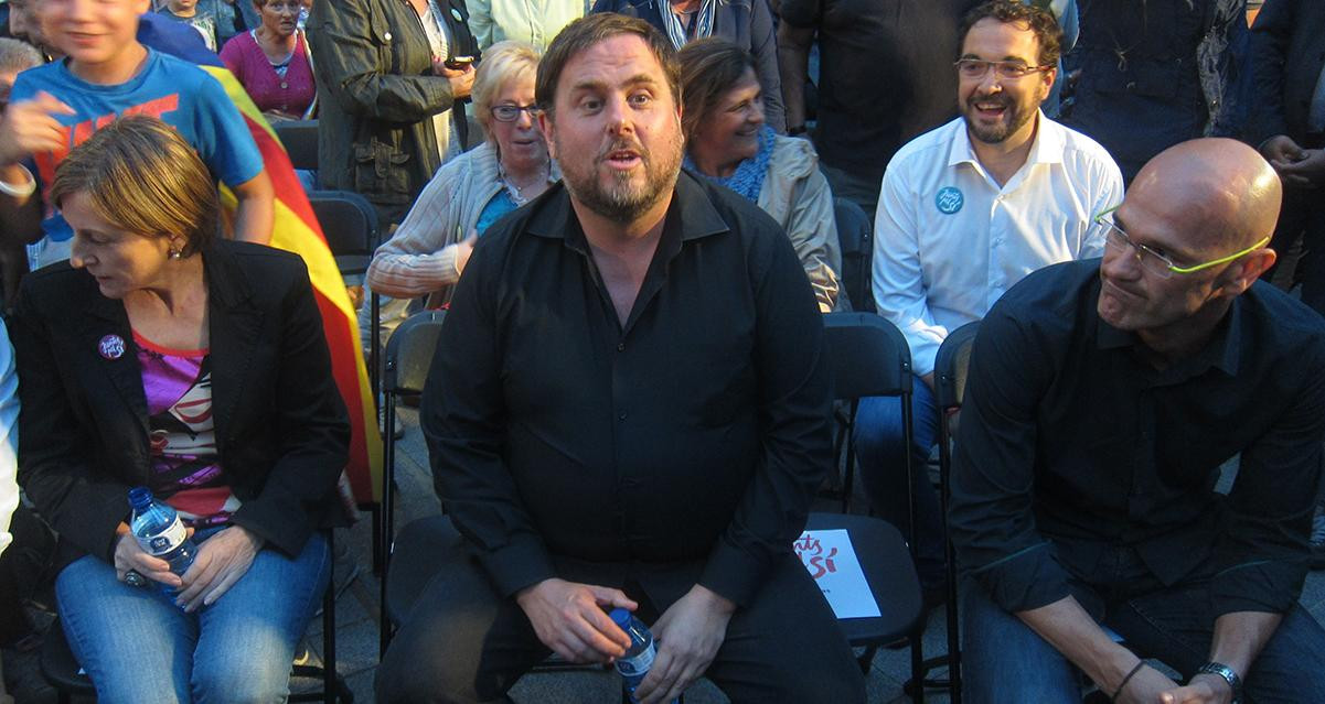 Los políticos de ERC indultados Carme Forcadell, Oriol Junqueras y Raül Romeva, en una imagen de archivo