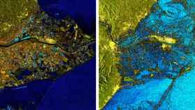 Imágenes del Delta del Ebro antes y después del temporal Gloria / CG