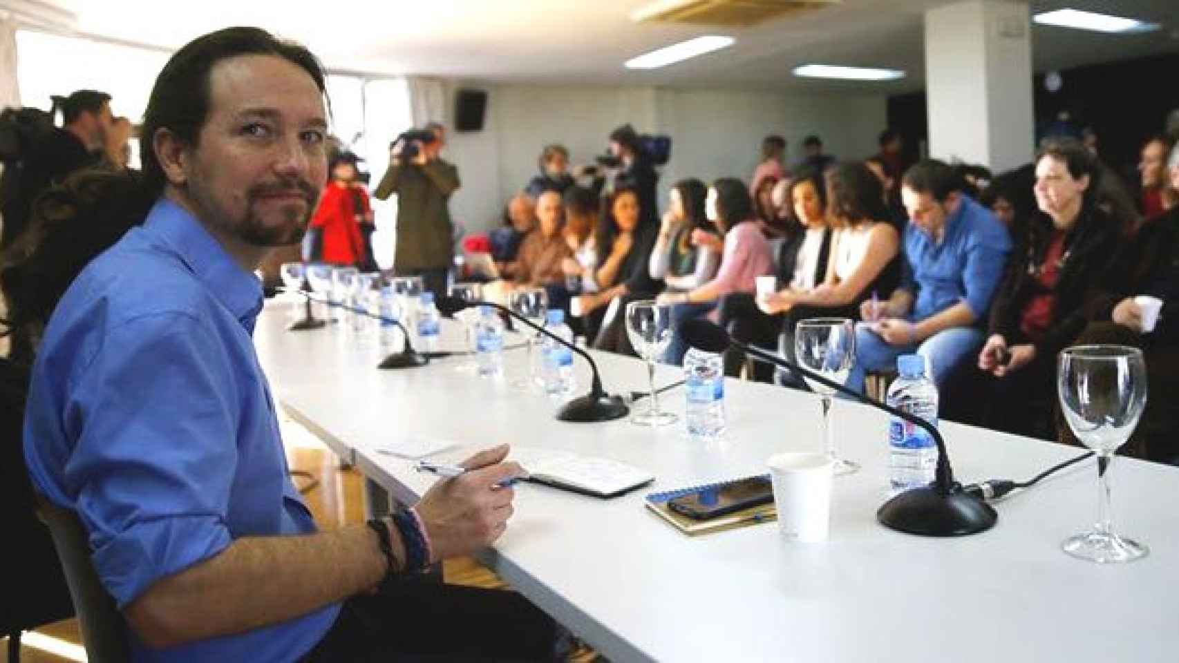 El líder de Podemos, pablo Iglesias, durante la primera reunión del Consejo Ciudadano Estatal elegido en la II Asamblea Ciudadana / EFE
