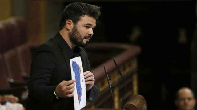 Gabriel Rufián durante una intervención en el Congreso / EFE