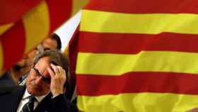 El presidente en funciones de la Generalitat y candidato de Junts pel Sí, Artur Mas.