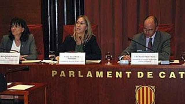 Neus Munté, en una comparecencia en el Parlamento autonómico