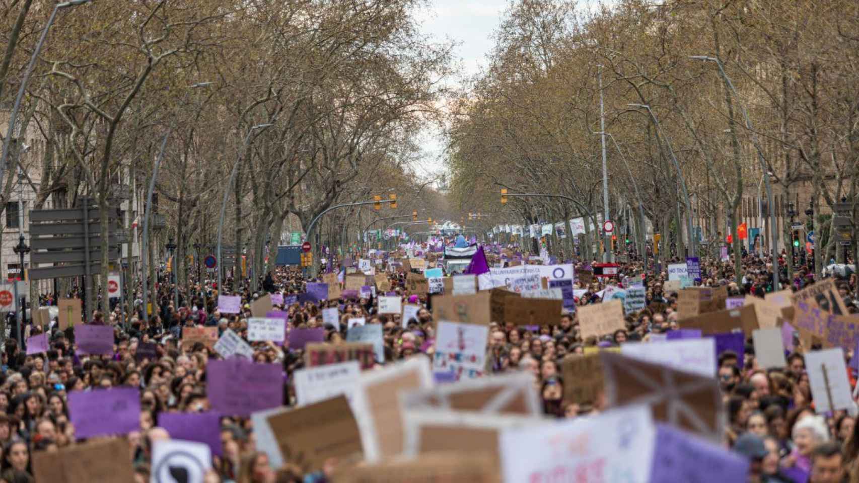 Manifestación del 8M celebrada el año pasado en Barcelona / EP