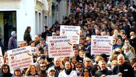 Manifestación en Mahón (Menorca) contra el catalán como requisito para los médicos / EP