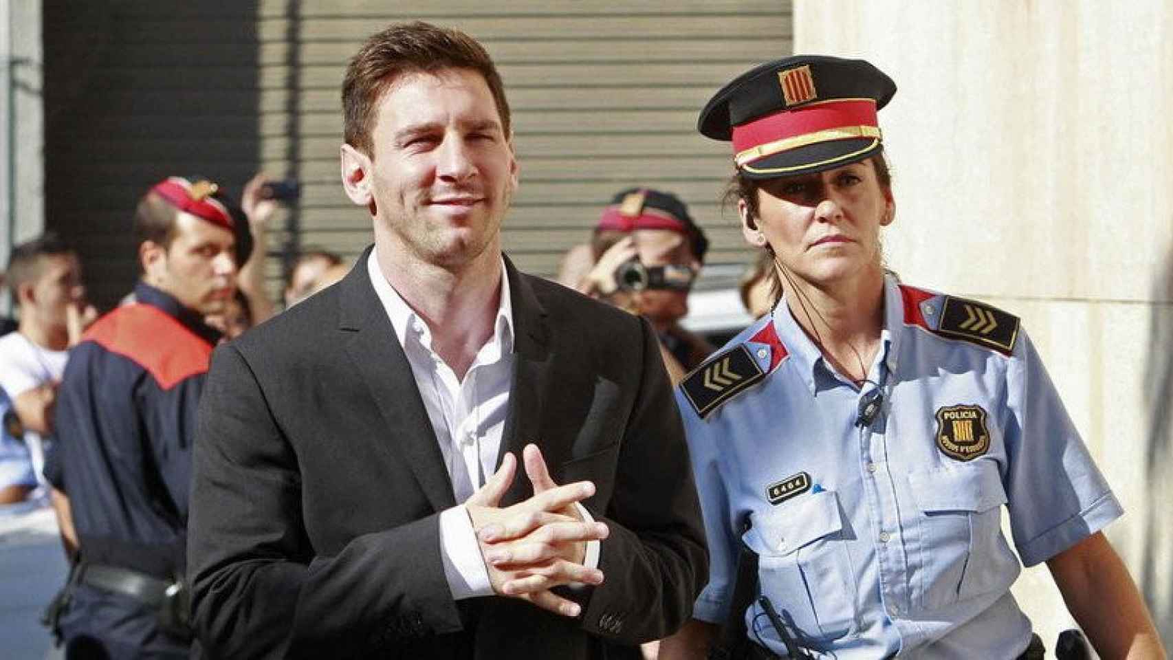 Leo Messi, antes de declarar en los juzgados de Gavà, en septiembre de 2013.