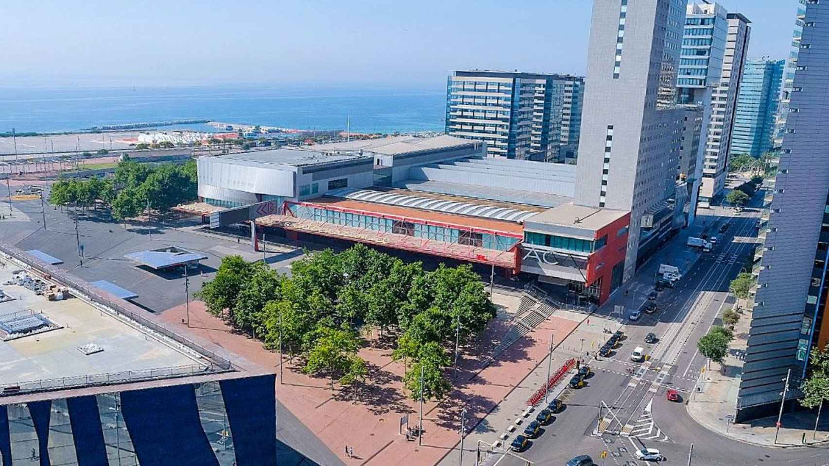 Imagen aérea del Centro de Convenciones Internacional de Barcelona, en la zona del Fòrum / CG