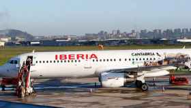 Un avión de Iberia, compañía perteneciente a IAG