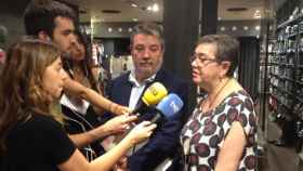 Miquel Angel Fraile y Maria Roa Eritja atienden a los medios de comunicación