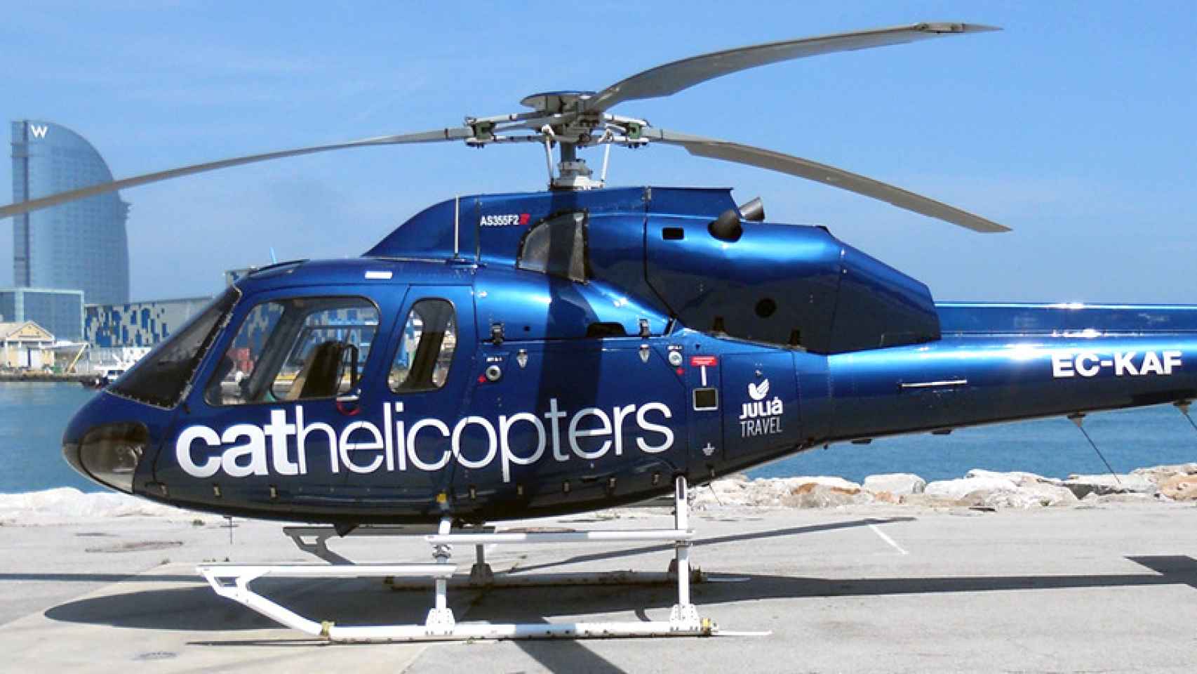 Un modelo Eurocopter Ecuriel de la flota de Cathelicopters.