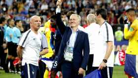 Didier Deschamps celebra el triunfo de su selección en el Mundial de Rusia / EFE