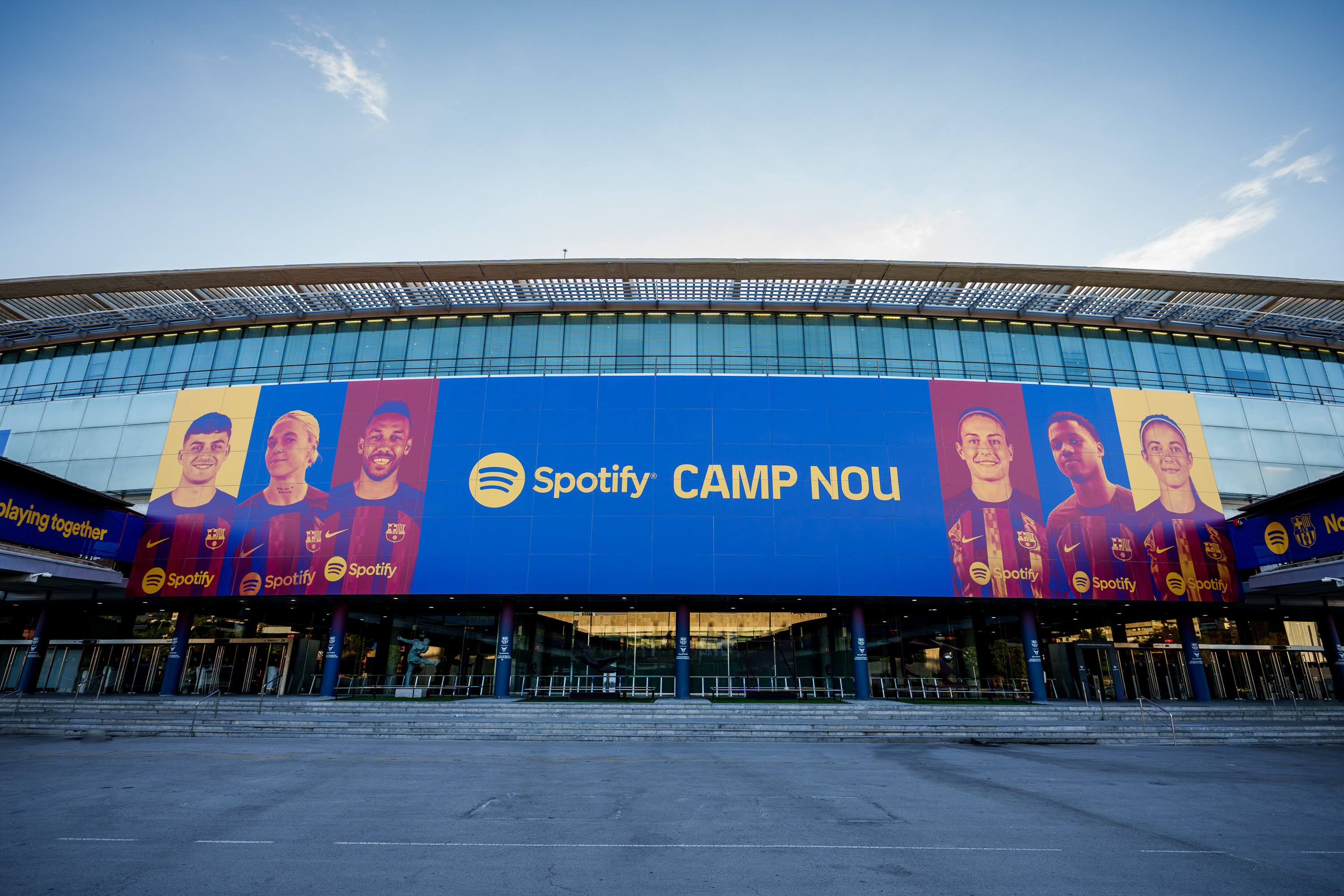 El Spotify Camp Nou, con toda la cartelería del Barça preparada / FCB