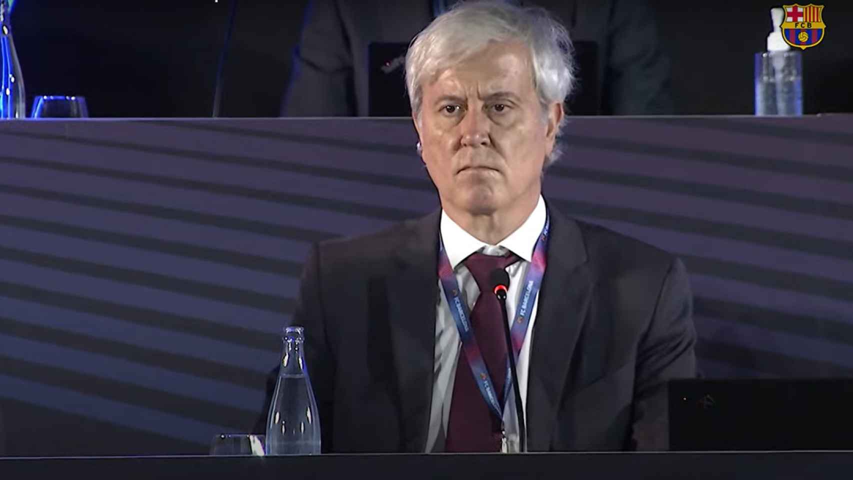 Josep Cubells, en una asamblea del Barça / FCB