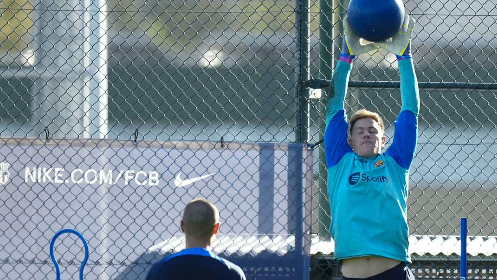 Ter Stegen, durante un entrenamiento con el FC Barcelona / FCB