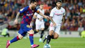 Messi, en un encuentro contra el Sevilla | EFE