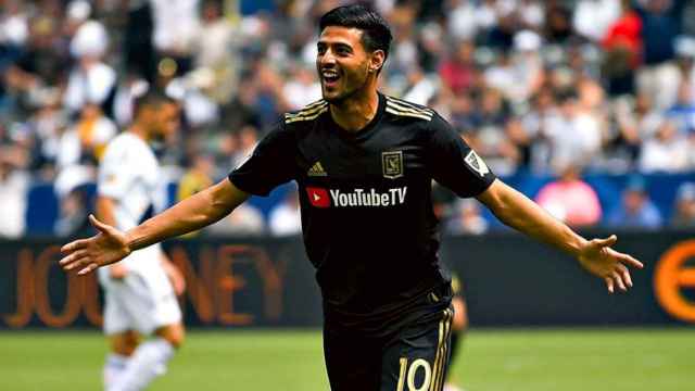 Carlos Vela celebrando un gol con Los Ángeles FC / EFE