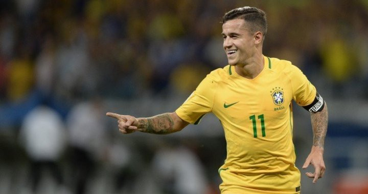 Coutinho celebrando un gol con Brasil / EFE