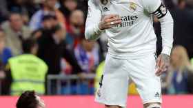 Sergio Ramos en acción durante un partido con el Real Madrid EFE