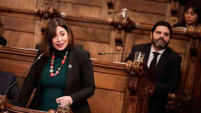 Luz Guilarte, presidenta del grupo municipal de Ciudadanos en el Ayuntamiento de Barcelona, durante un pleno / CG