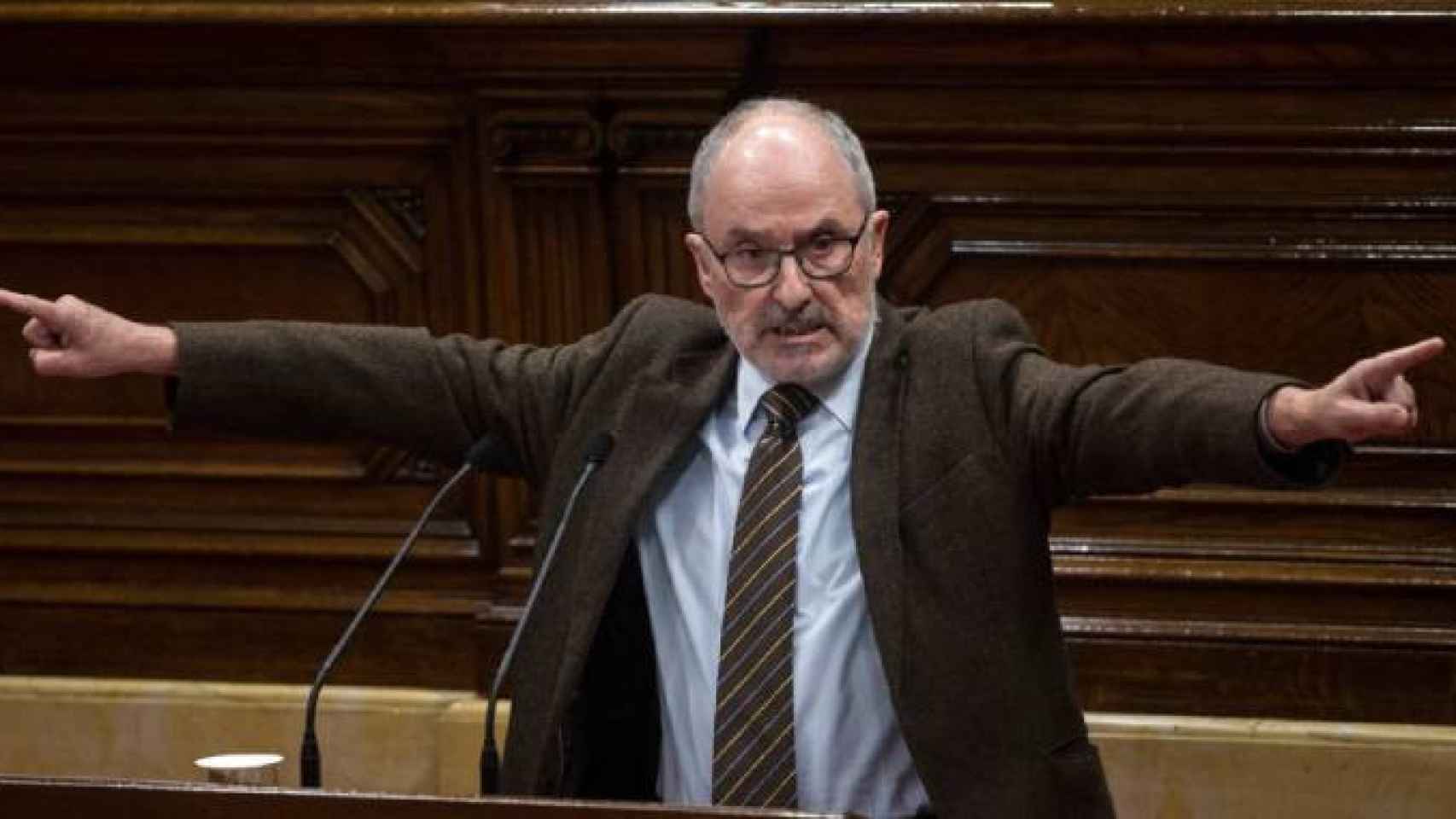 El Síndic de Greuges, Rafael Ribó, durante una intervención en el Parlament de Cataluña / EFE
