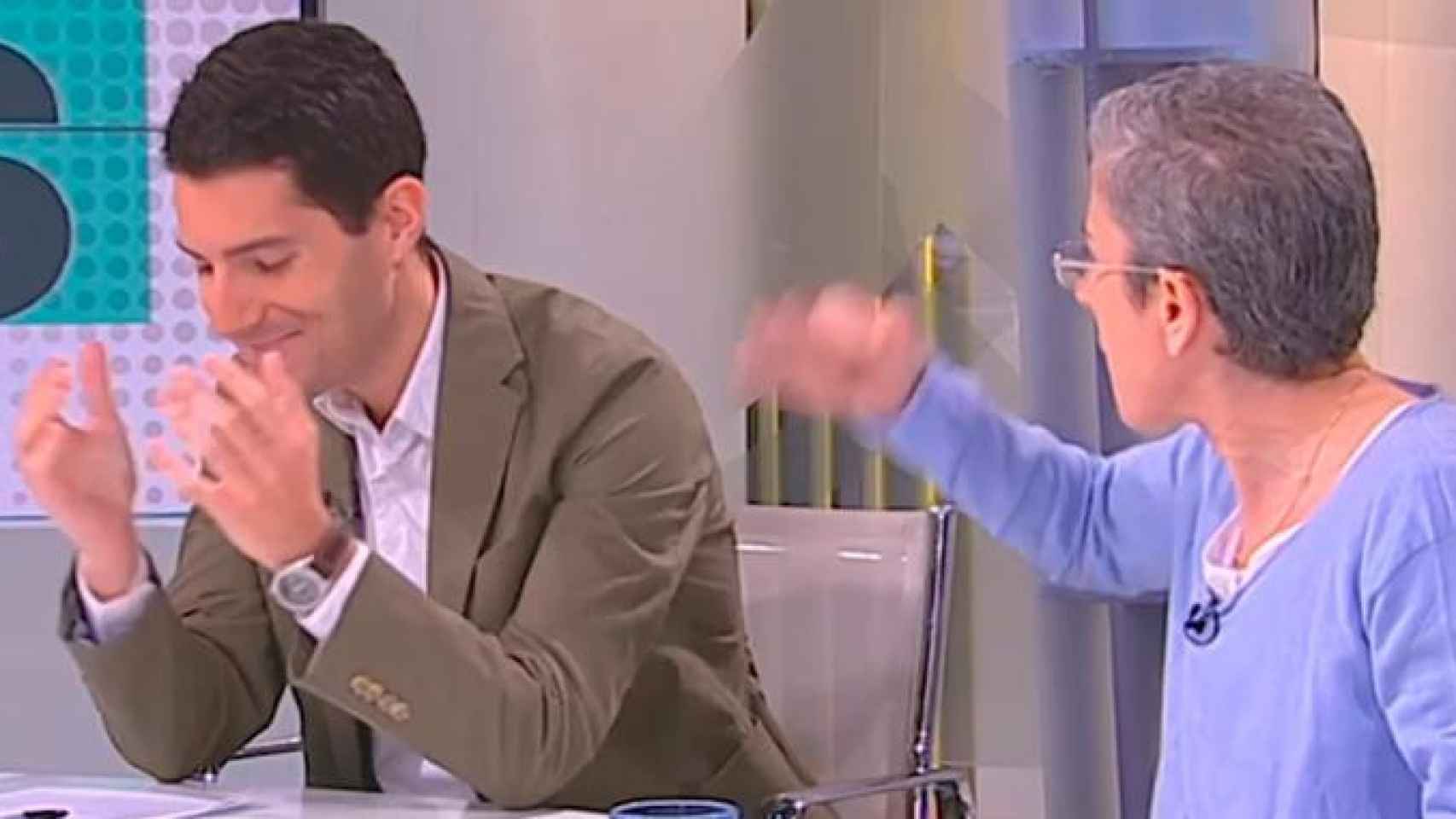 El diputado de Ciudadanos Nacho Martín Blanco y la periodista Marta Lasalas en una tertulia en TV3