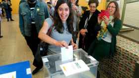 Anna Saliente (CUP) vota en las elecciones municipales / EUROPA PRESS
