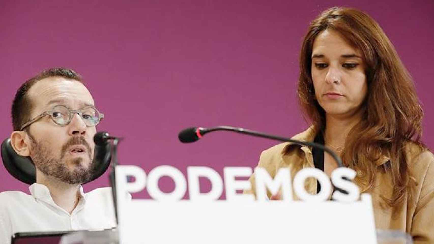 Los coportavoces de Podemos Pablo Echenique y Noelia Vera / EFE