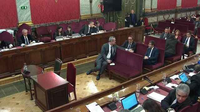 Imagen de la sala del Tribunal Supremo donde se celebra el juicio del 1-O / EFE